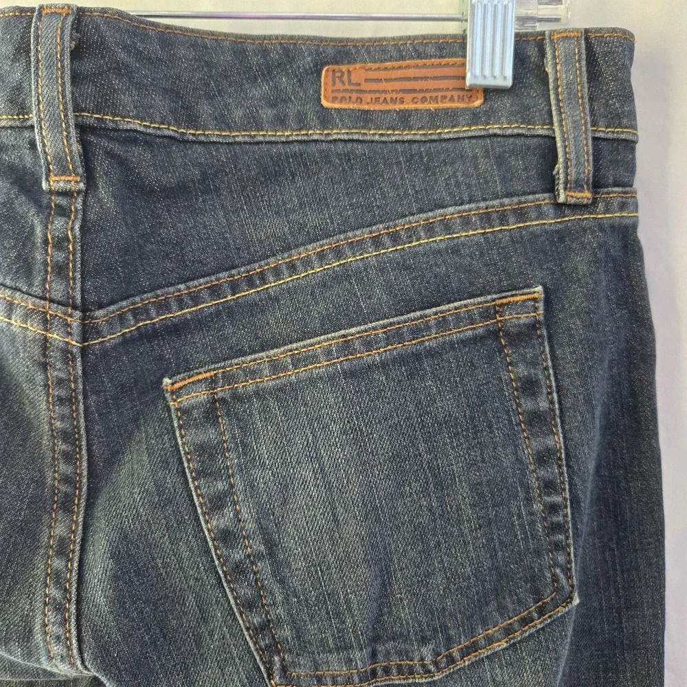 Polo Ralph Lauren Jeans Womens 6X32 Blue Denim Stretch‎ Kelly Bootcut Dark Wash - Picture 5 of 10